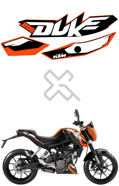 Duke 200 Old Model Sticker | Duke 200 2016 Model
